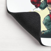 Boxing Dinosaur Boxer Dino Kickboxing T-rex Boxing Mousepad (Ecke)