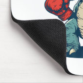 Boxing Dinosaur Boxer Dino Kickboxing T-rex Boxing Mousepad (Ecke)