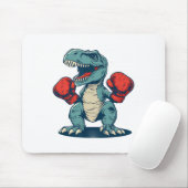 Boxing Dinosaur Boxer Dino Kickboxing T-rex Boxing Mousepad (Mit Mouse)