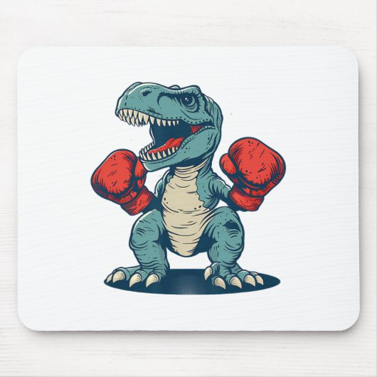Boxing Dinosaur Boxer Dino Kickboxing T-rex Boxing Mousepad (Vorne)