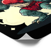 Boxing Dinosaur Boxer Dino Kickboxing T-rex Boxing Poster (Ecke)