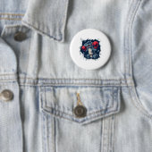Boxing Dinosaur Boxer T-rex Kickboxing Dino Boxing Button (Beispiel)