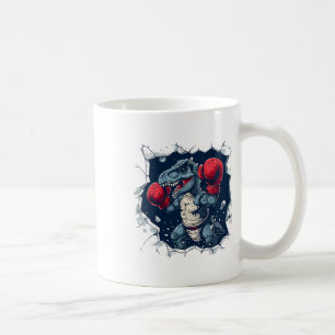 Boxing Dinosaur Boxer T-rex Kickboxing Dino Boxing Kaffeetasse