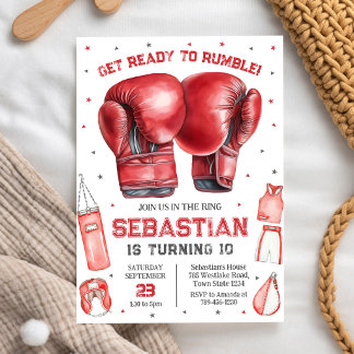 Boxing-Einladung zum Geburtstag: Bereit zum Kampf Einladung