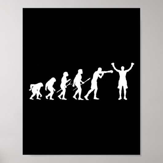 Boxing Evolution - Boxliebhaber Boxer Kickboxen F Poster (Vorne)
