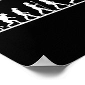 Boxing Evolution Fun Comical Sport Geschenk Poster (Ecke)