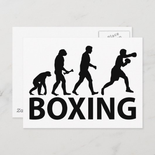 Boxing-Evolution Postkarte (Vorne/Hinten)
