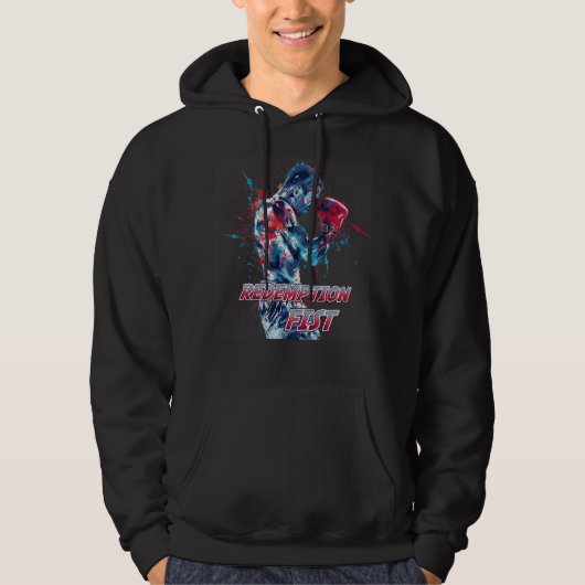 Boxing Fans Graphic and Text Hoodie (Vorderseite)