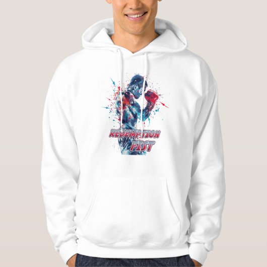Boxing Fans Graphic and Text Hoodie (Vorderseite)