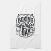 Boxing Father Day Vintage Engraving Shirt Design_1 Geschirrtuch (Vertikal)