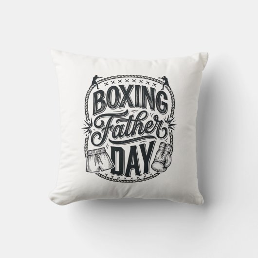 Boxing Father Day Vintage Engraving Shirt Design_1 Kissen (Vorderseite)