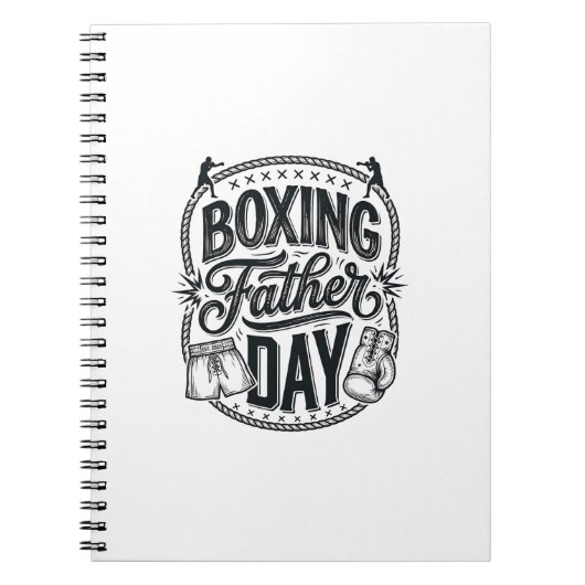 Boxing Father Day Vintage Engraving Shirt Design_1 Notizblock (Vorderseite)
