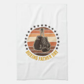 Boxing Father Day Vintage Gloves Shirt Design_1 Geschirrtuch (Vertikal)