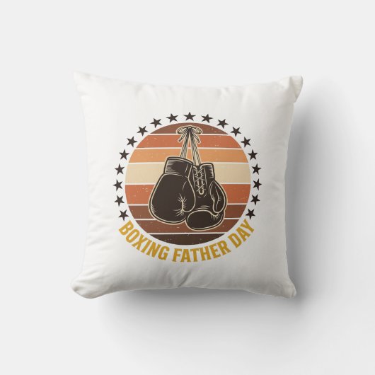 Boxing Father Day Vintage Gloves Shirt Design_1 Kissen (Vorderseite)