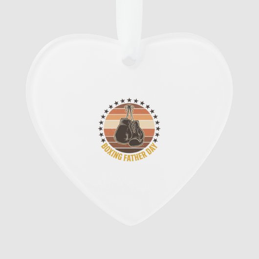 Boxing Father Day Vintage Gloves Shirt Design_1 Ornament (Vorderseite)