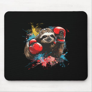 Boxing Faultier Liebhaber Boxhandschuhe Kickboxen  Mousepad
