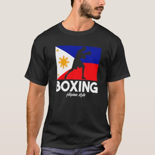 Boxing Filipino Style Philippine Flag Boxing Filip T-Shirt (Vorderseite)
