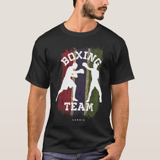 Boxing Gambia Combat Sports Fighting Boxing T-Shirt (Vorderseite)