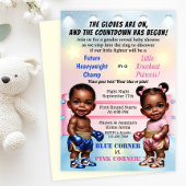 Boxing Gender Reveal Baby Shower Einladung