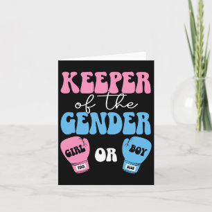 Boxing Gender Reveal Idee Party Keeper of the Gend Karte