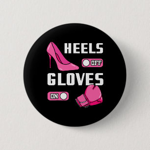 Boxing Girl Boxer Female Coach Combat Sport Train Button