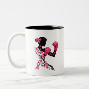Boxing Girl Breast Cancer Awareness Tasse