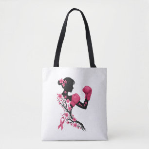 Boxing Girl Breast Cancer Awareness Tote Bag Tasche