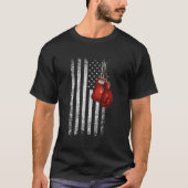 Boxing Gloves Distressed United States Flag T-Shirt (Vorderseite)