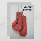 Boxing Gloves Invitations Birthday/Bachelor/Any Einladung (Vorne/Hinten)