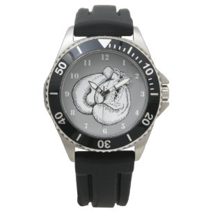 BOXING GLOVES MIT WEISSEN ZAHLEN: SPORTDESIGN ARMBANDUHR