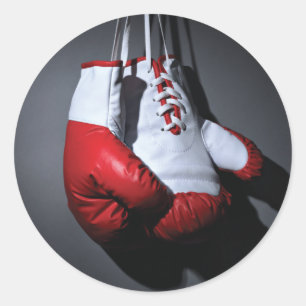 Boxing Gloves Runder Aufkleber