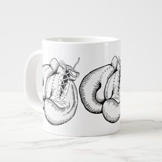 BOXING GLOVES SPORTY DESIGN Jumbo-Tasse (Vorderseite Links)