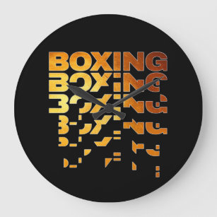 Boxing Graphic Art - Boxer Große Wanduhr
