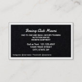 Boxing Gym Premium Visitenkarte (Rückseite)