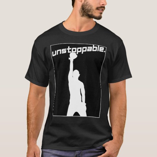 Boxing Gym Workout Graphic Motivation Unstoppable T-Shirt (Vorderseite)