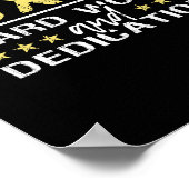 Boxing Hard Work and Dedication - Kickboxing Gym B Poster (Ecke)
