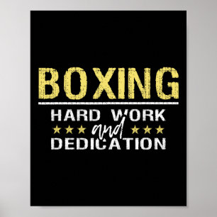 Boxing Hard Work and Dedication - Kickboxing Gym B Poster