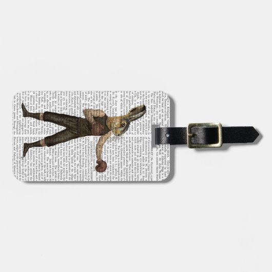 Boxing Hare Gepäckanhänger (Vorderseite horizontal)
