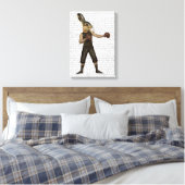 Boxing Hare Leinwanddruck (Insitu (Schlafzimmer))
