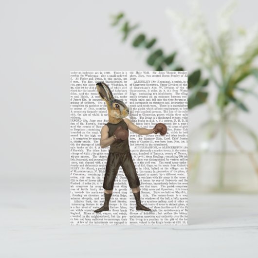 Boxing Hare Postkarte (Stehend Vorderseite)