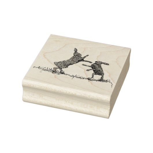 Boxing Hares Gummistempel (Stempel)