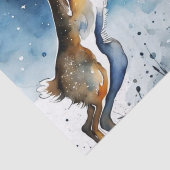 Boxing Hares Moonlight Decoupage Seidenpapier (Detail)