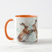 Boxing Hares Tasse (Links)