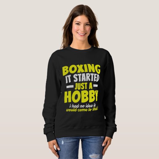 Boxing Harmless Hobby Boxer Vater Sweatshirt (Vorne ganz)
