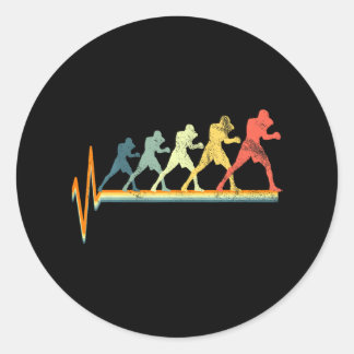 Boxing Heartbeat Boxer Liebe Runder Aufkleber