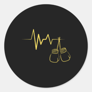 Boxing Heartbeat Design Niedlich Boxing Lover Boxe Runder Aufkleber