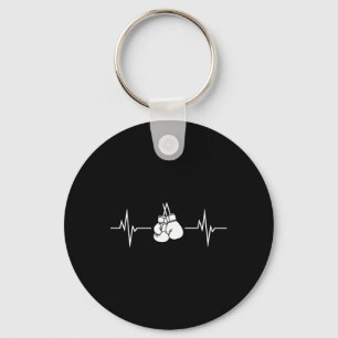 Boxing Heartbeat Line mit hängenden Handschuhen Schlüsselanhänger