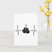 Boxing Heartbeat Line Punch Design Karte (Gelbe Blume)