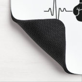 Boxing Heartbeat Line Punch Design Mousepad (Ecke)