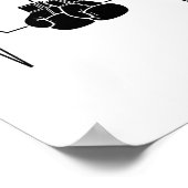 Boxing Heartbeat Line Punch Design Poster (Ecke)